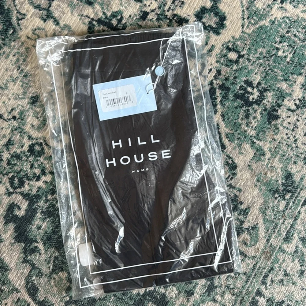 NWT Hill House The Claire Pant in Black Mid-Rise Slight Stretch Size Small